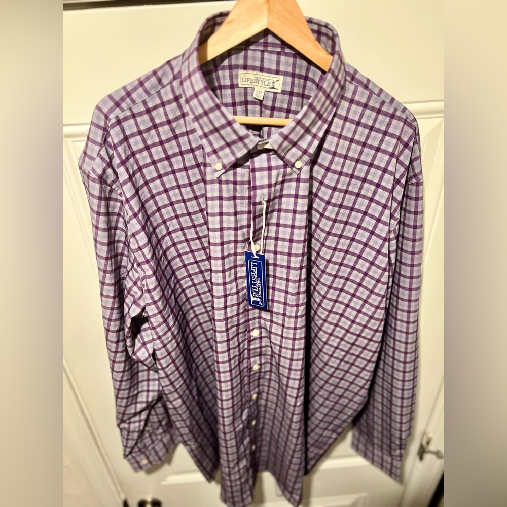 Westport Purple Plaid Men's Shirt